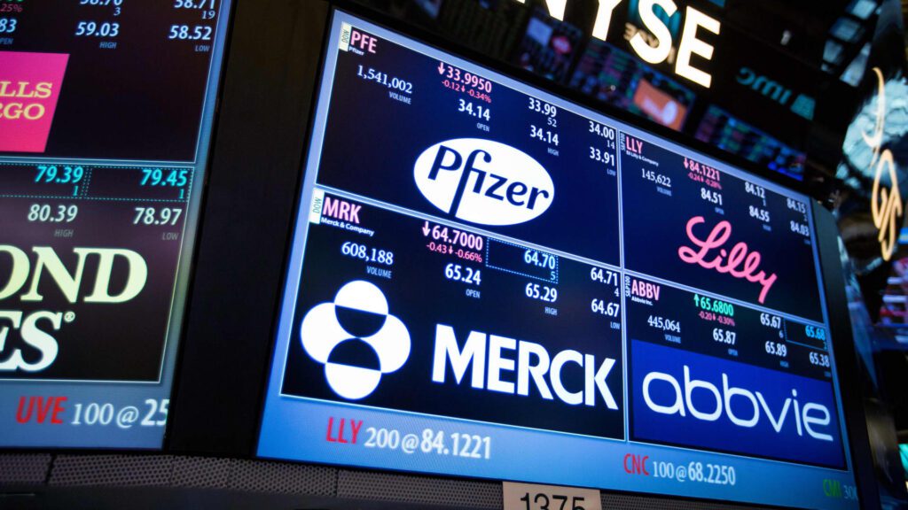 Noon stock making the biggest move: pfe, pltr, coin, staa
